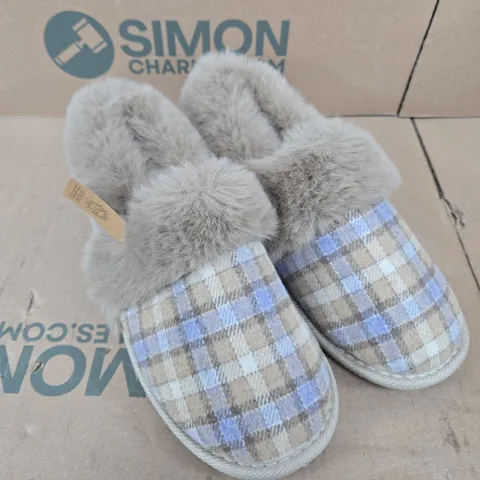 JO & JOE BALLYFIN SLIPPERS – CAMEL, UK SIZE 7