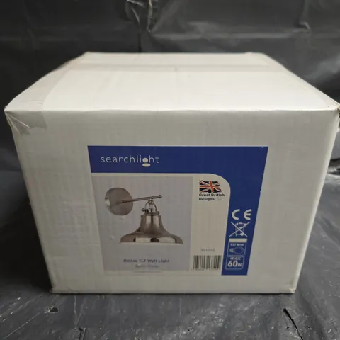 SEARCHLIGHT DALLAS 1LT WALL LIGHT IN SATIN SILVER