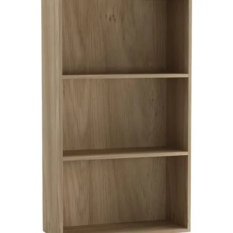 BOXED OAKLEIGH 3 TIER BOOKCASE - OAK (1 BOX)