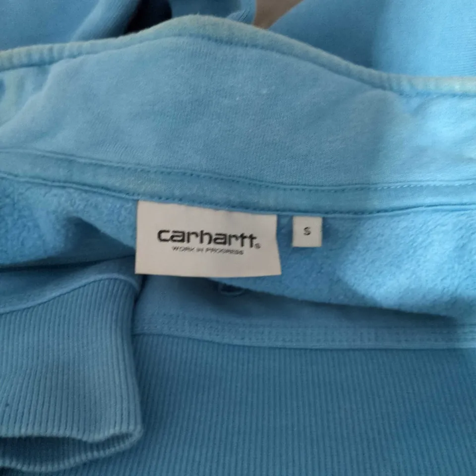 CARHARTT BLUE SWEATSHIRT WITH CHEST LOGO – SIZE S