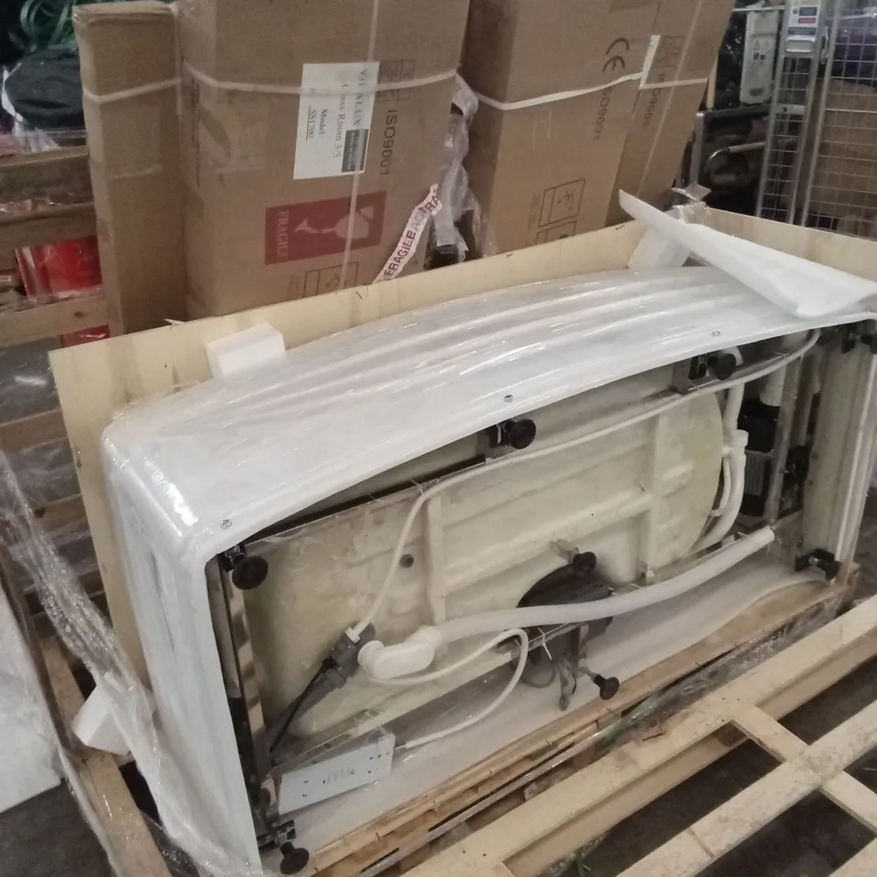 VIDALUX RECTANGULAR STEAM SHOWER-BLUETOOTH AND TOUCH CONTROL PANEL WHIRLPOOL BATH 1700 X 850 - BLACK RRP £1699