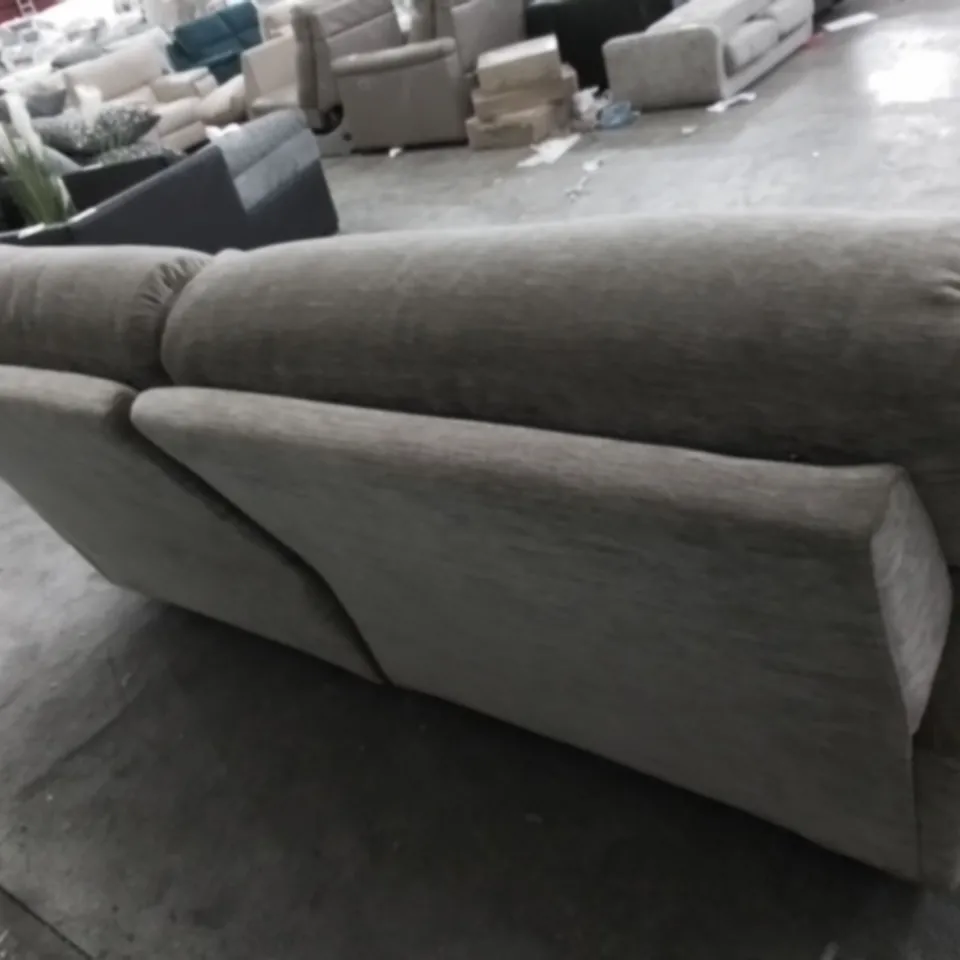 DESIGNER G PLAN MADE STRATFORD DESTINY STORM FABRIC ELECRIC RECLINING THREE SEATER SOFA