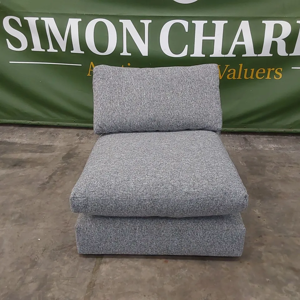 DESIGNER ASHBY THUNDER FABRIC UPHOLSTERED MODULAR SOFA PART - INCOMPLETE SOFA PIECE