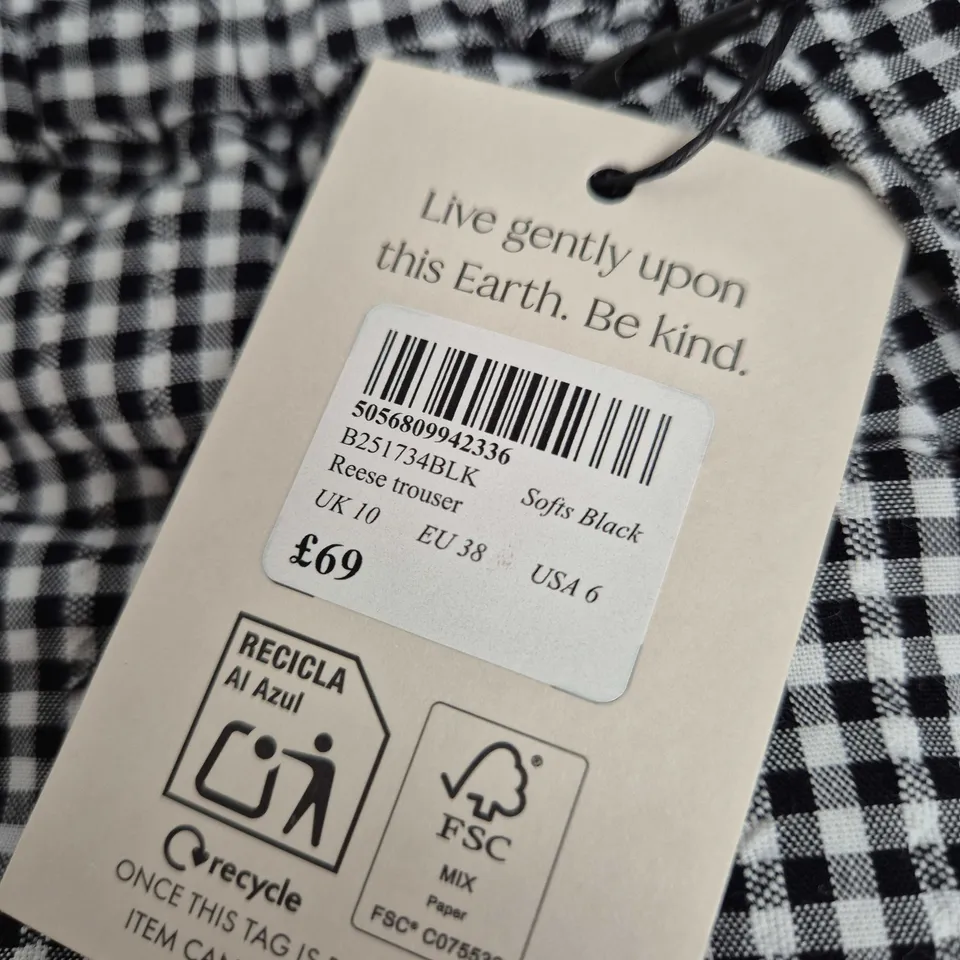 NOBODY'S CHILD REESE TROUSERS – SOFT BLACK, UK 10