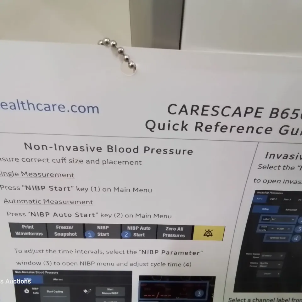 CARESCAPE B650 NON INVASIVE BLOOD PRESSURE UNIT BY GE HEALTHCARE