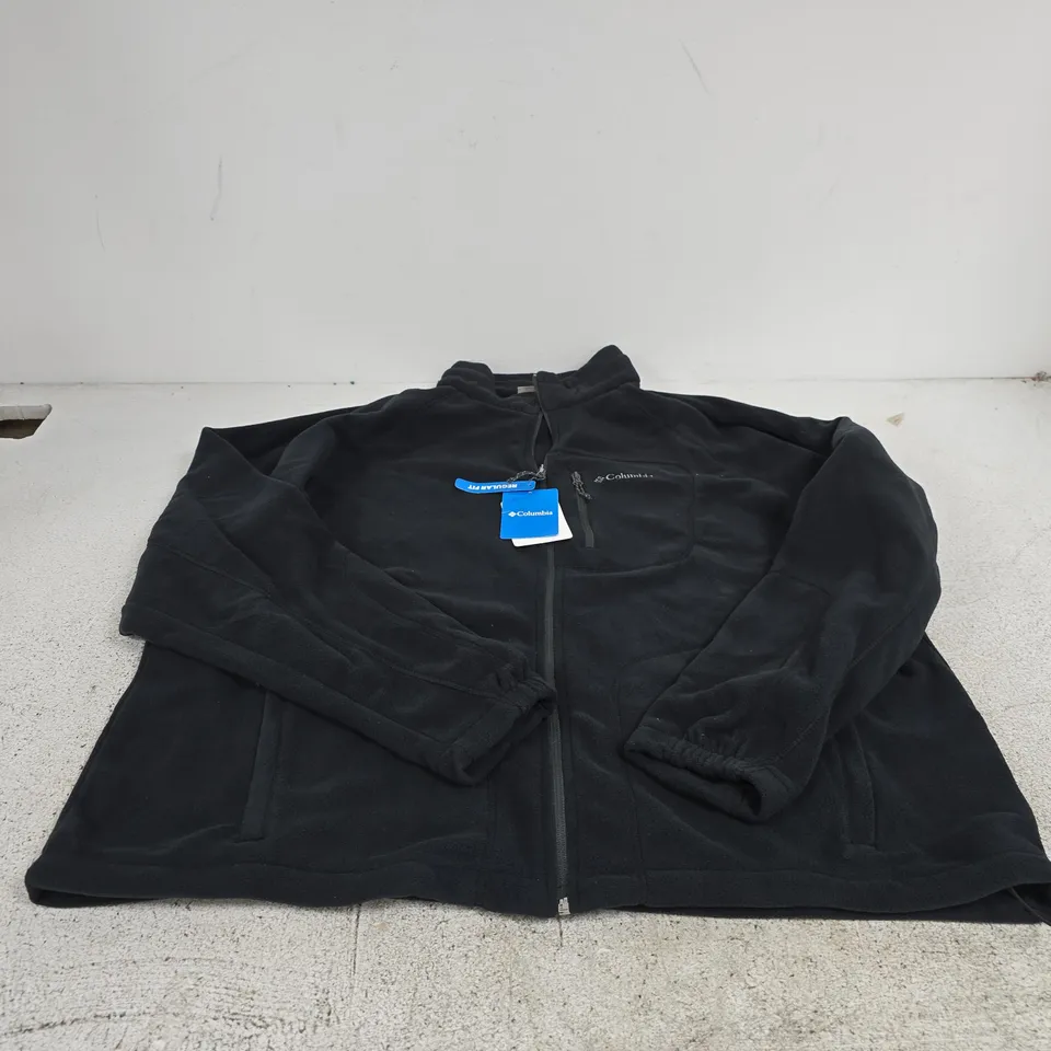 COLUMBIA FAST TREK II FULL ZIP FLEECE JACKET, BLACK, UK XXL MEN'S