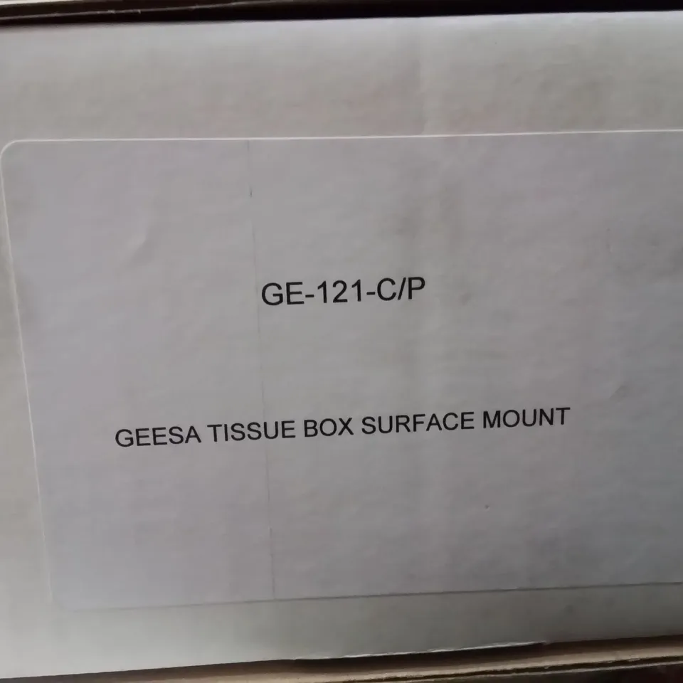 BOXED GREESA CHROME TISSUE BOX SURFACE MOUNT
