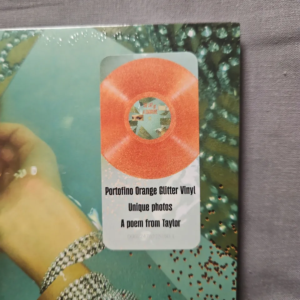SEALED THE LIFE OF A SHOWGIRL – TAYLOR SWIFT PORTOFINO ORANGE GLITTER VINYL LP