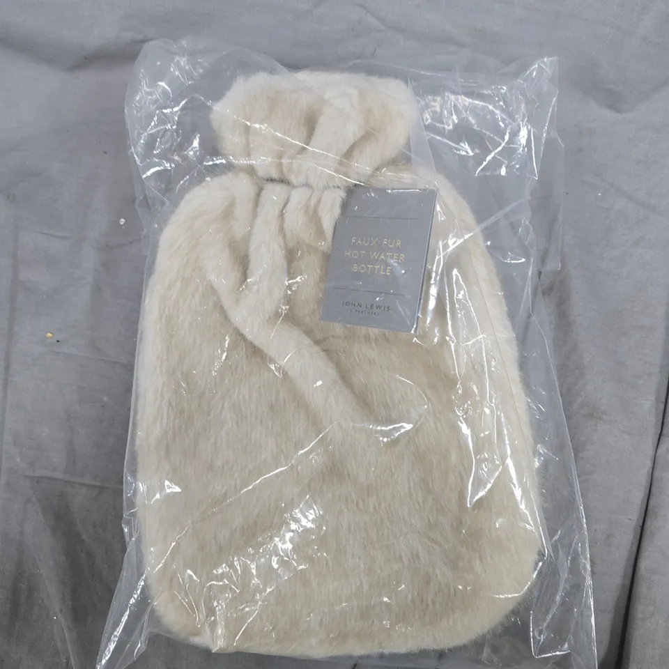 JOHN LEWIS FAUX FUR HOT WATER BOTTLE IN GOLD COLOUR