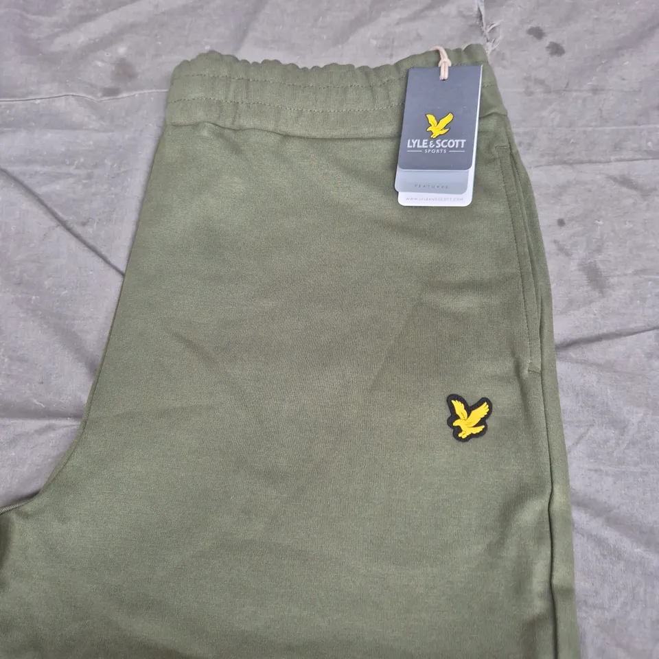 LYLE & SCOTT FLY FLEECE TRACKIES - CACTUS GREEN - SIZE XXL