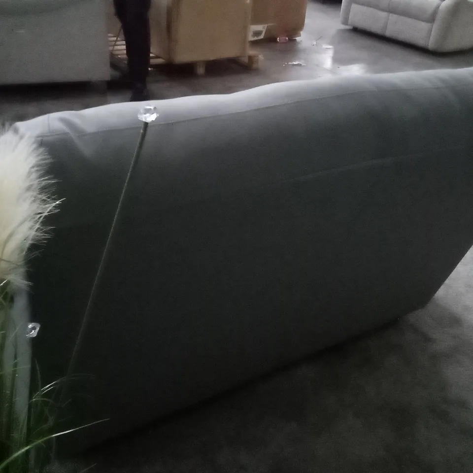 QUALITY DESIGNER 2 SEATER SOFA - DARK GREY LEATHER