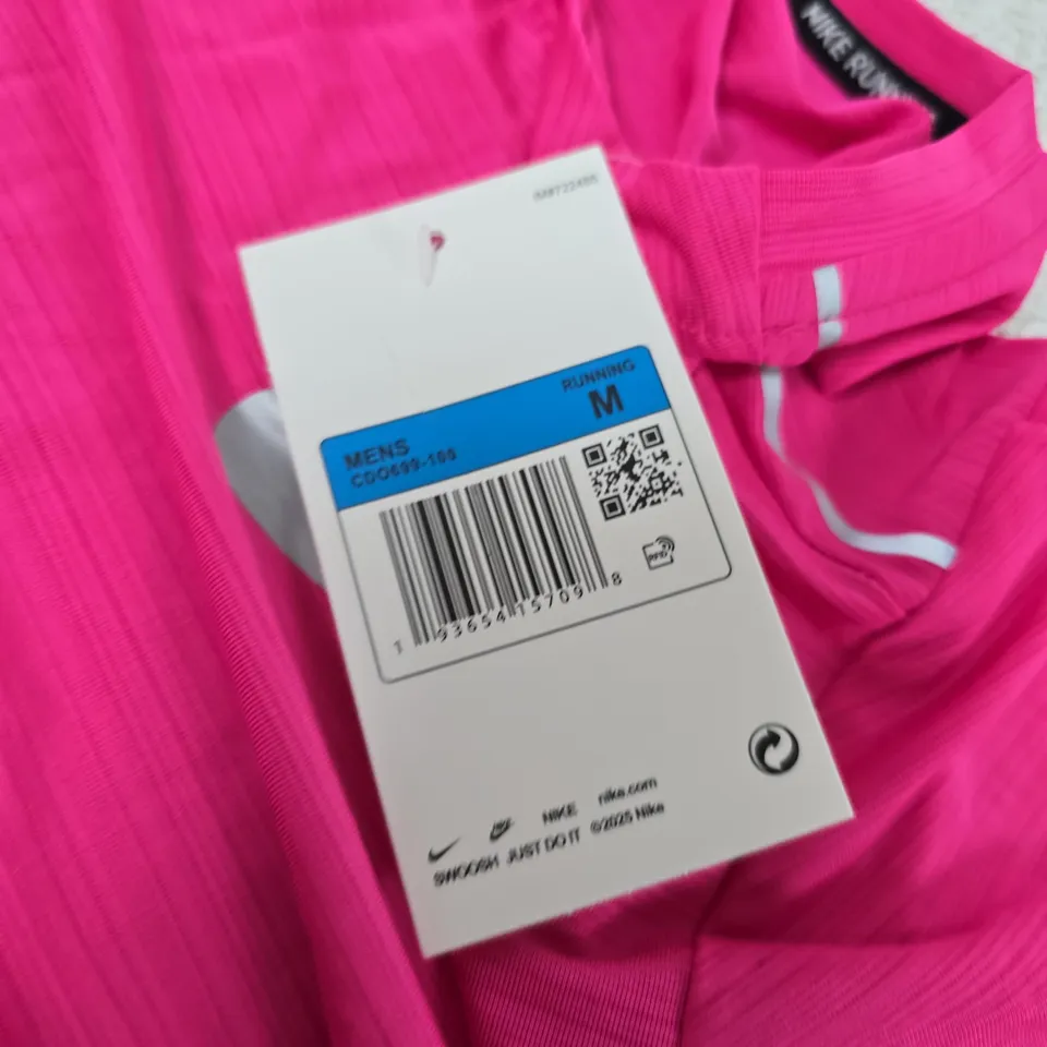 NIKE RUNNING T-SHIRT - PINK, MEN'S MEDIUM (M)
