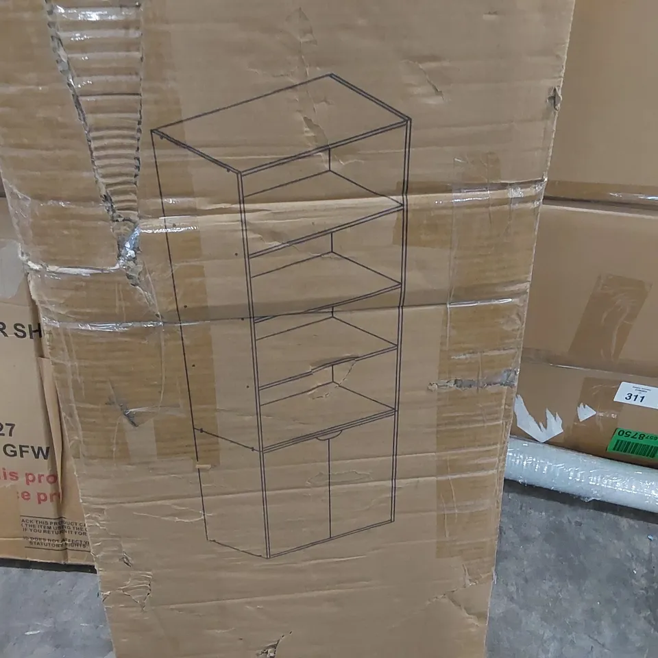 BOXED STANDARD BOOKCASE IN WHITE - 180CM H x 59CM W (1 BOX)