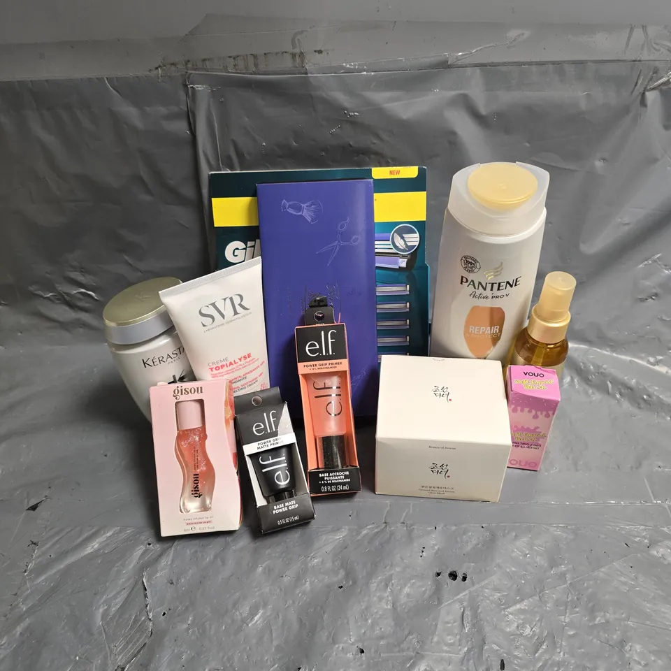 APPROXIMATEY 20 ASSORTED HEALTH AND BEAUTY PRODUCTS TO INCLUDE - ELF POWER GRIP PRIMER - BEAUTY OF JOSEON GLOW MASK - GISOU HONEY INFUSED LIP OIL - ETC - COLLECTION ONLY