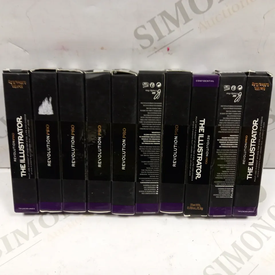 BOX OF 10 REVOLUTION PRO THE ILLUSTRATOR MULTI USE PIGMENT STICKS - 10 X 2.5G
