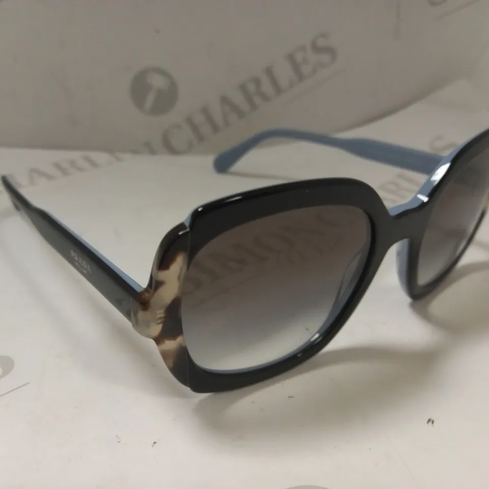 PRADA OVERSIZED BLACK AZURE/SPOTTED SUNGLASSES  RRP £270