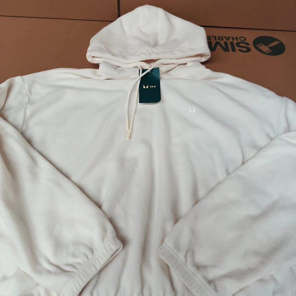 MP WOMEN'S FLEECE HOODIE – SOFT CREAM, SIZE L