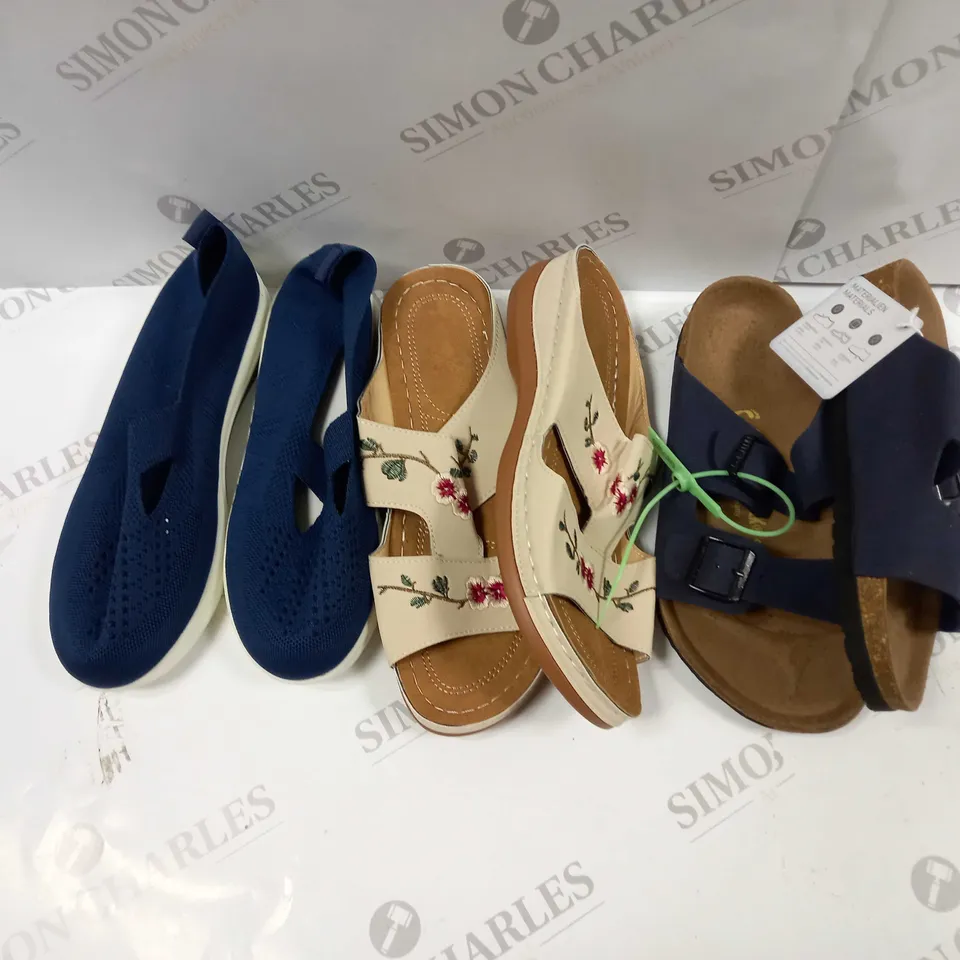 APPROXIMATELY 10 ASSORTED PAIRS OF SHOES IN VARIOUS STYLES & SIZES