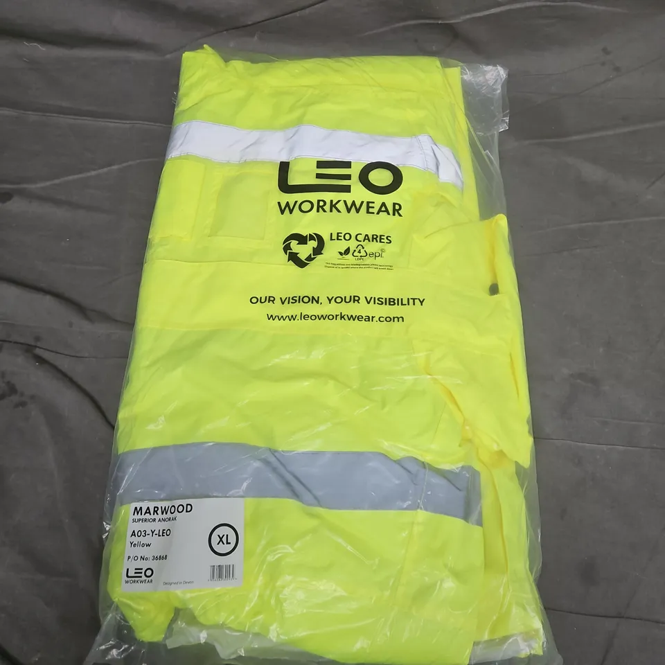 BAGGED LEO WORKWEAR MARWOOD SUPERIOR ANORAK IN YELLOW (A03-Y-LEO) - XL