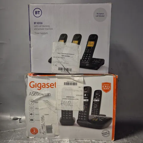 BOX OF APPROXIMATELY 8 ASSORTED ELECTRICAL AND HOUSEHOLD ITEMS HANDSET PHONES, ETC