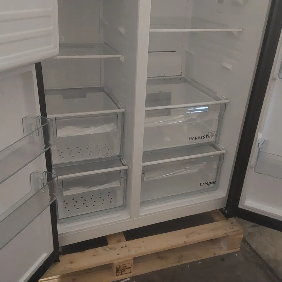 BEKO PRO ASP342VPZ AMERICAN-STYLE FRIDGE FREEZER - BLACK STEEL