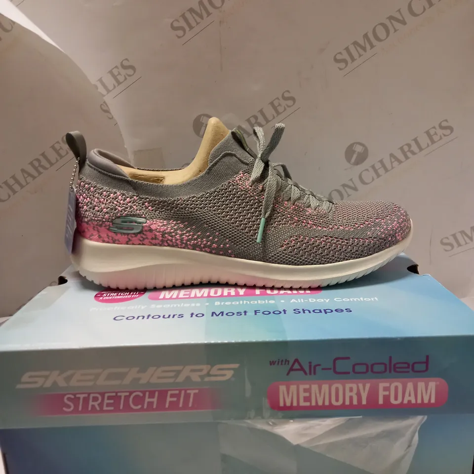 SKECHERS ULTRA FLEX GREY TRAINERS - SIZE 6