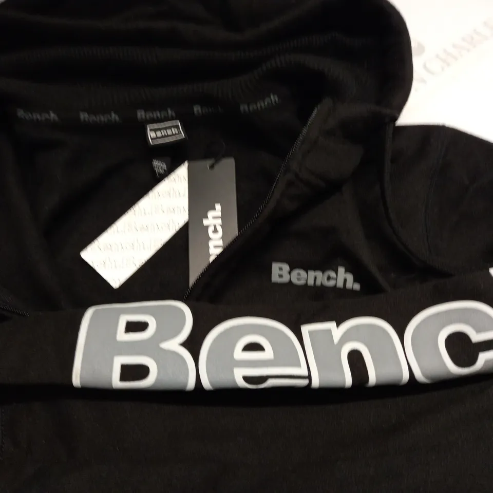 BENCH ZIP THROUGH BLACK HOODIE - L