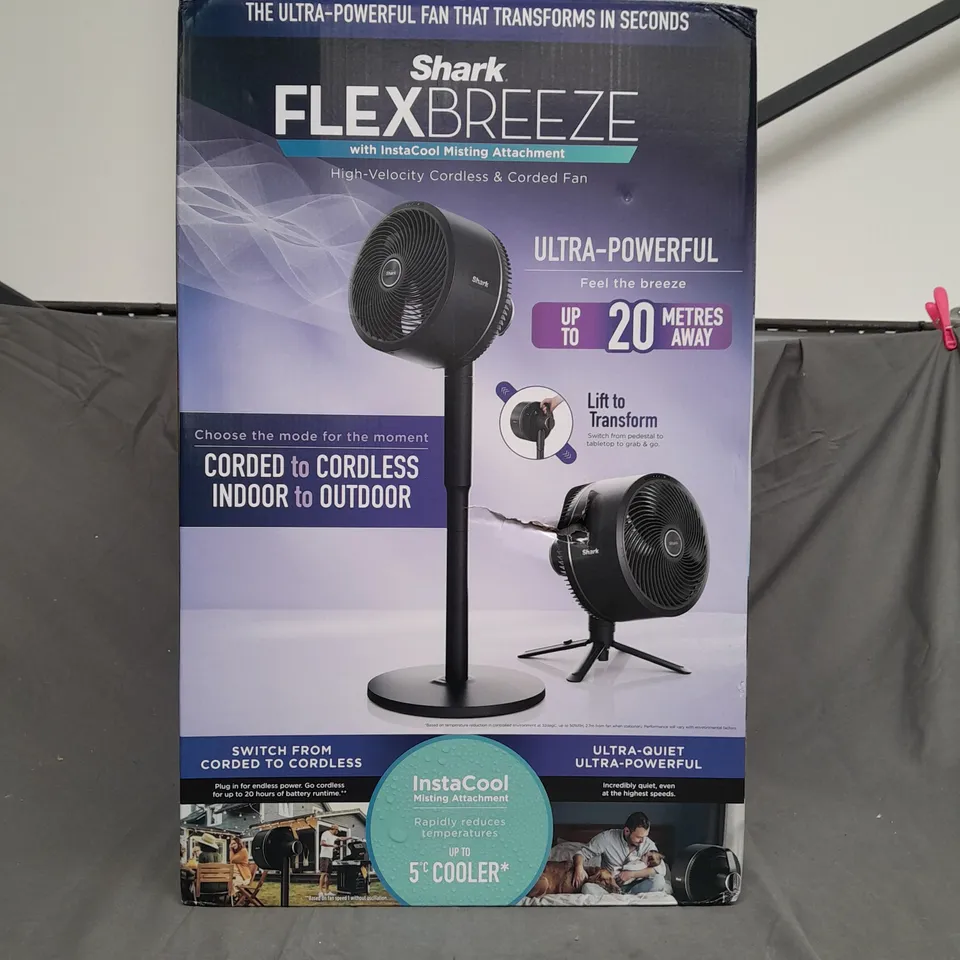 BOXED SHARK FLEXBREEZE PORTABLE FAN FA220UK