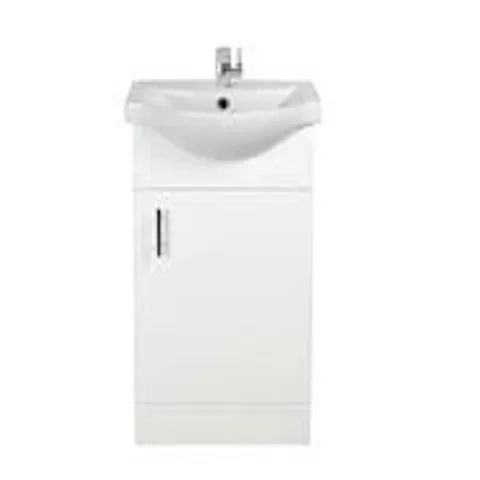 BRAND NEW BOXED LECICO TRADE 450 F/S CLOAKROOM 1 DOOR UNIT WITHOUT BASIN - WHITE
