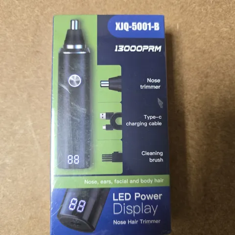 SEALED NOSE HAIR TRIMMER WITH LED POWER DISPLAY