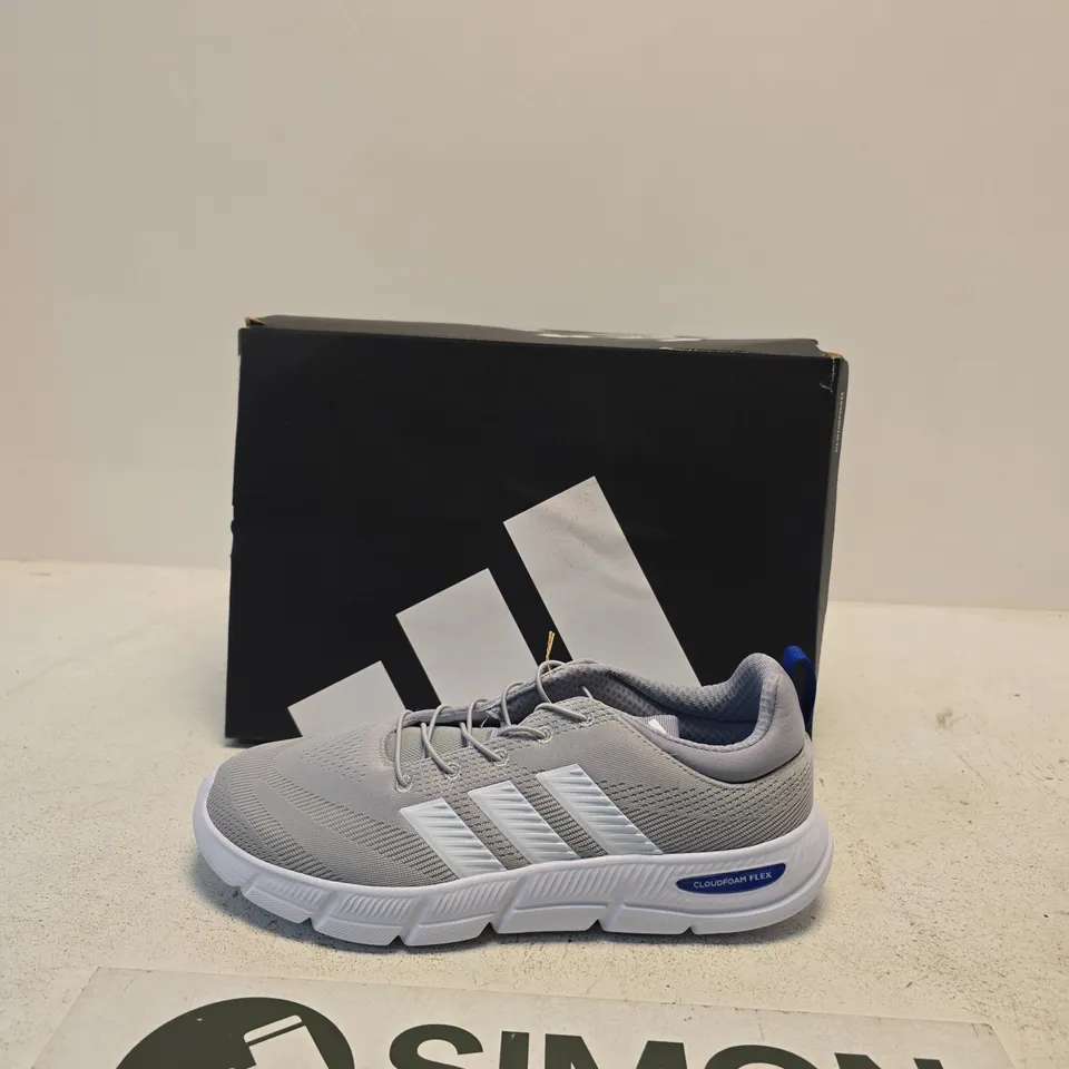 ADIDAS CLOUDFOAM FLEX RUNNING SHOES – GREY, UK 12 (US 12.5) – BOXED