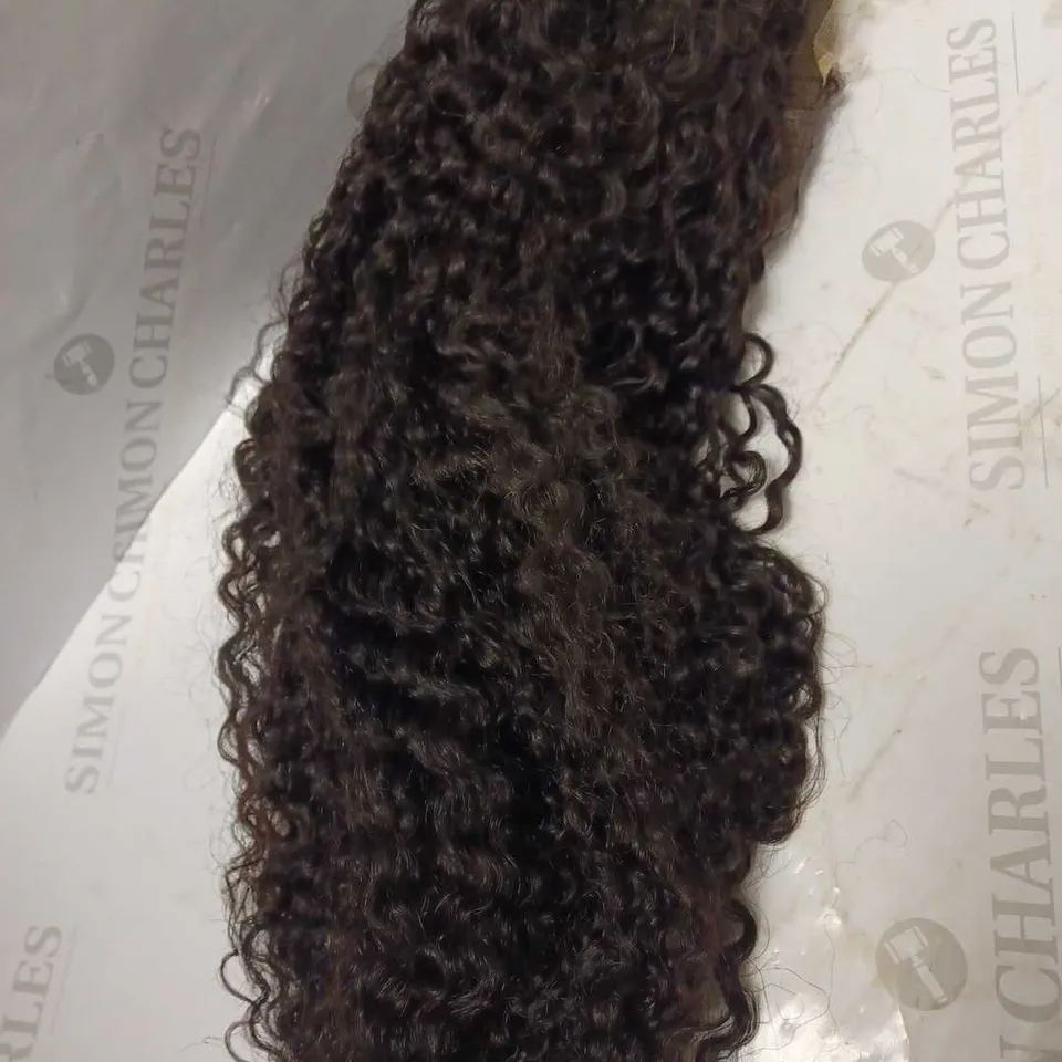 DARK BROWN/BLACK CURLY 20" WIG 