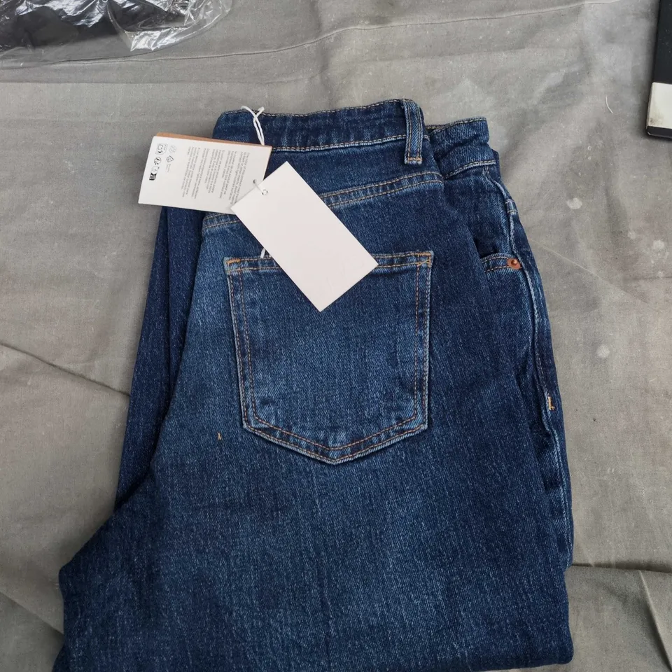 WOMEN'S STRAIGHT HIGH WAIST JEANS – UK 10 (EU 38) BLUE