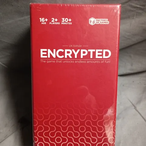 SEALED ENCRYPTED UK EDITION BOARD GAME BY FACTORY OF GAMES