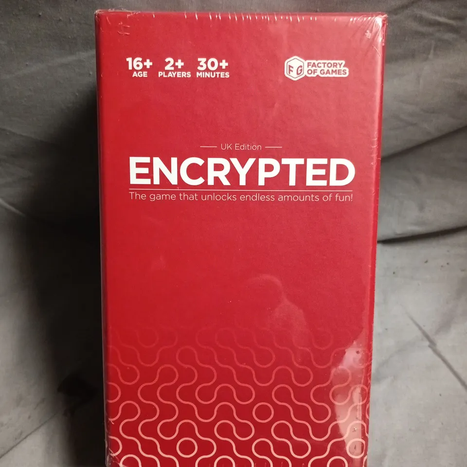SEALED ENCRYPTED UK EDITION BOARD GAME BY FACTORY OF GAMES