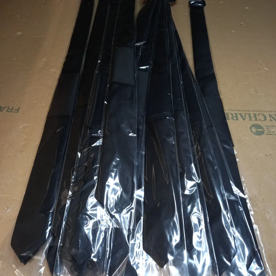 MOSES KUSHNER LOT OF 15 SLIM FIT BLACK TIES