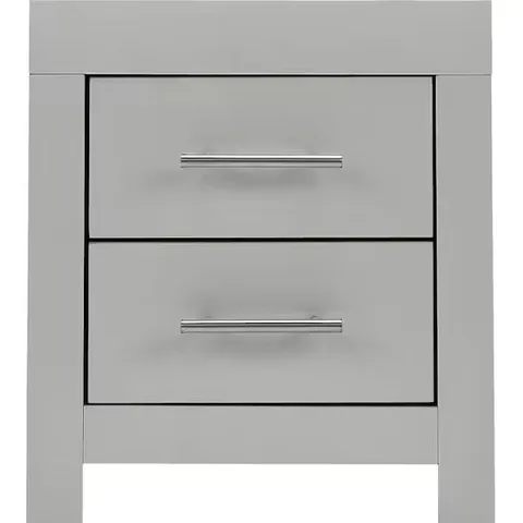 DAKOTA 2 DRAWER BEDSIDE CABINET GREY