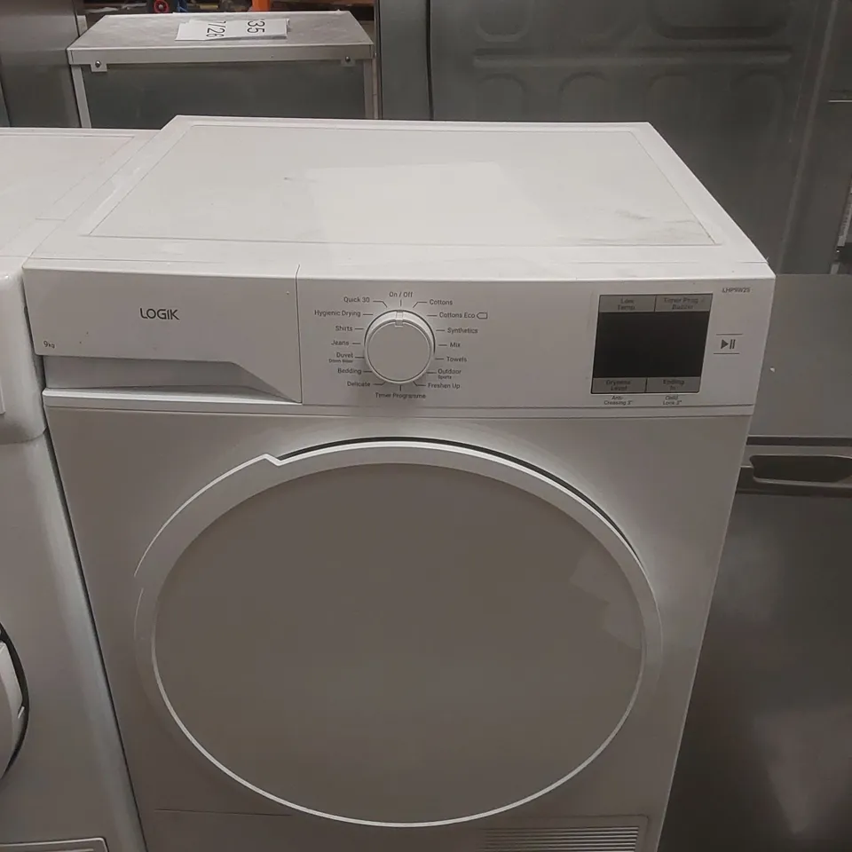 LOGIK LHP9W25 FREESTANDING, 9 KG CAPACITY HEAT PUMP TUMBLE DRYER