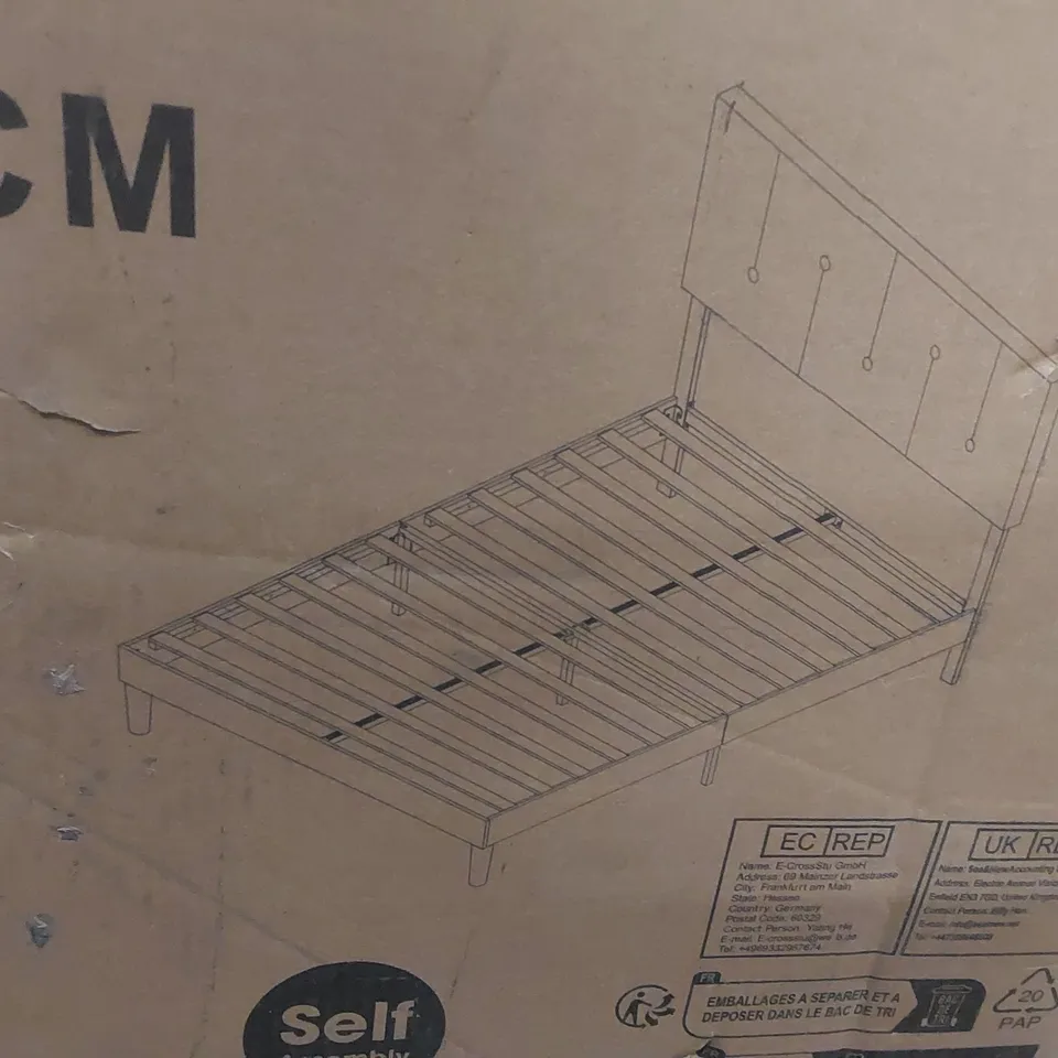 BOXED 5FT KING SIZE BED FRAME - DARK GREY