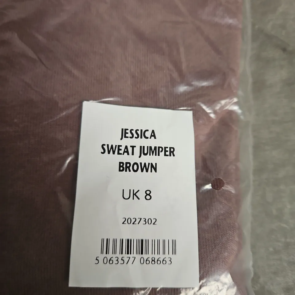 KBX JESSICA SWEAT JUMPER – BROWN, UK 8