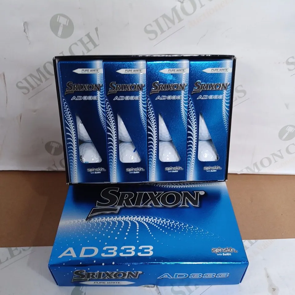 SRIXON AD333 SET OF 9 SPINSKIN PUREWHITE GOLF BALLS
