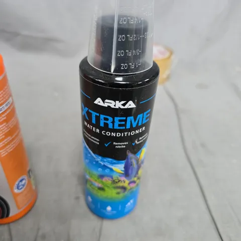 TOTE OF APPROXIMATELY 15 ASSORTED LIQUIDS TO INCLUDE: WATER CONDITIONER AND HOB BRITE