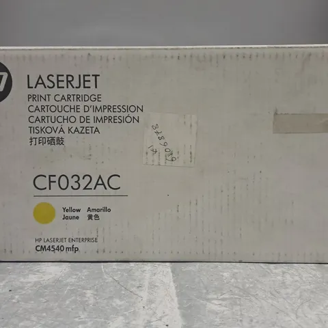 BOXED HP CF032AC LASERJET PRINT CARTRIDGE - YELLOW