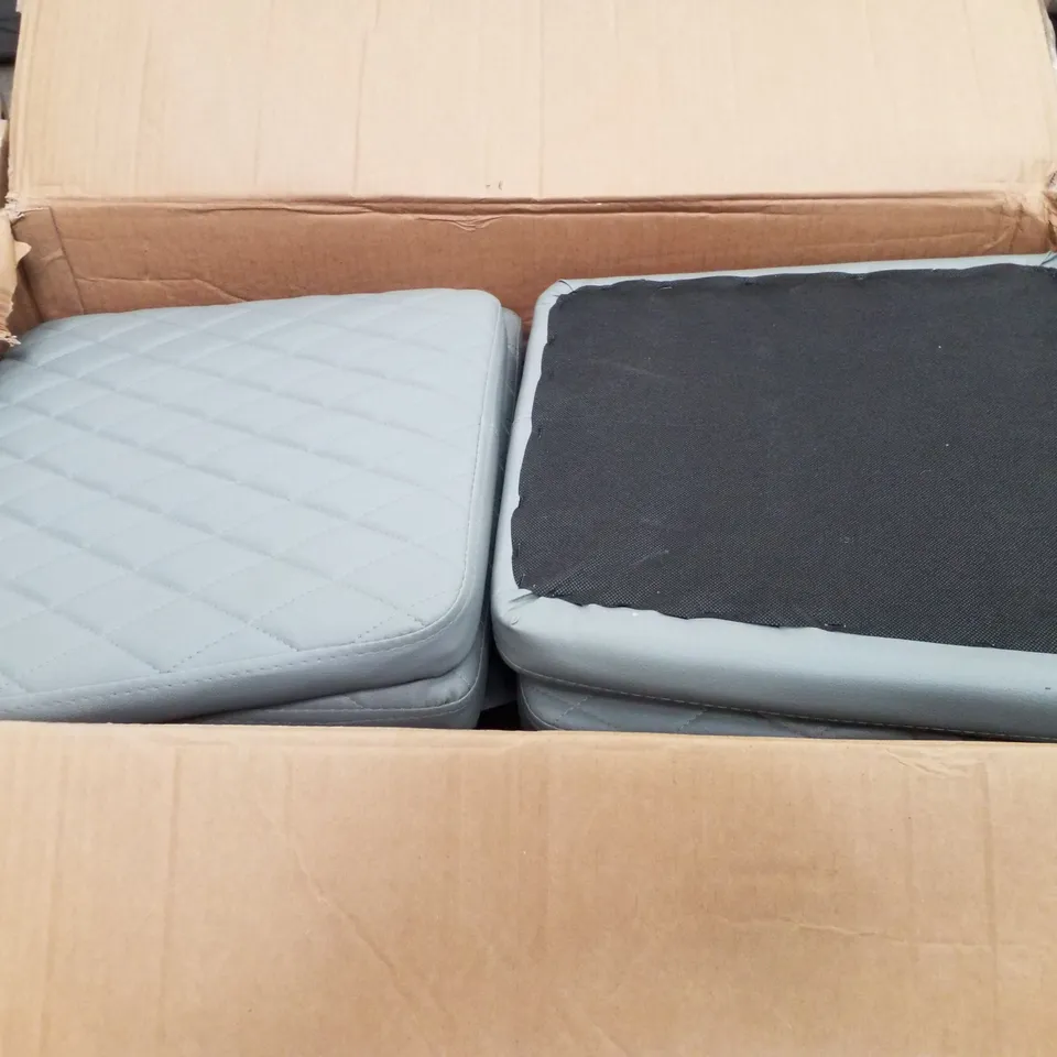 BOXED INDOOR LIVING EMILY DIAMOND HIGH BACK DINING CHAIRS (SET OF 2) - GREY
