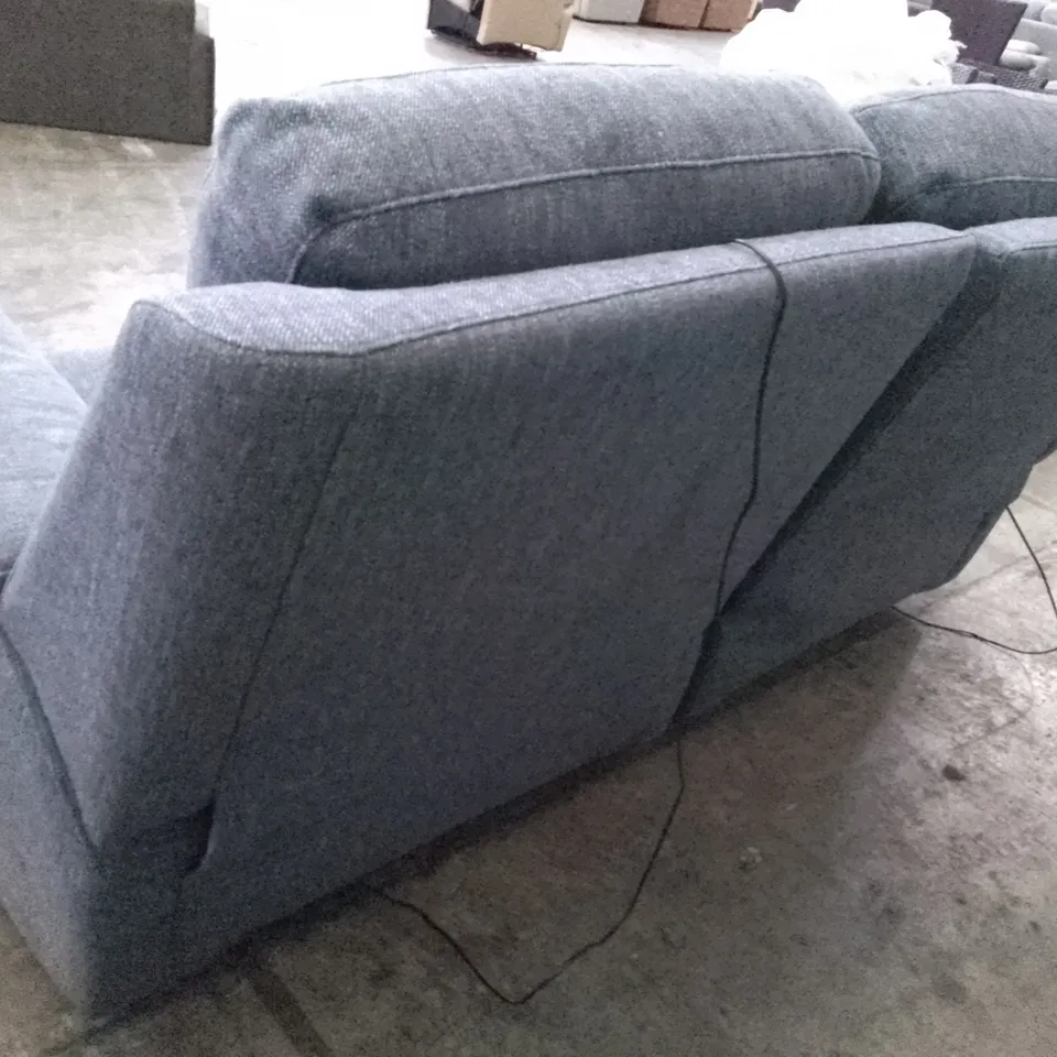 QUALITY DESIGNER G-PLAN HARPER LARGE ELECTRIC RECLINER DBL SOFA - PIERO THUNDERSTORM FABRIC