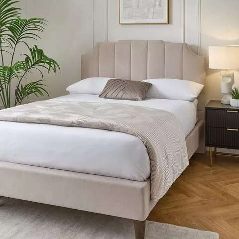 BOXED RENE DOUBLE BED - NATURAL (4 BOXES)