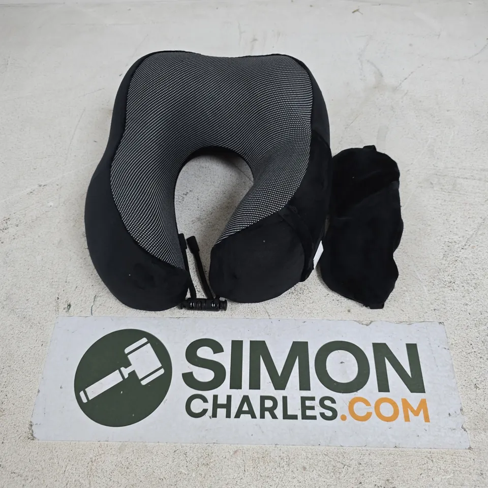 APPROXIMATELY 25 MEMORY FOAM TRAVEL NECK PILLOW & EYE MASK SETS