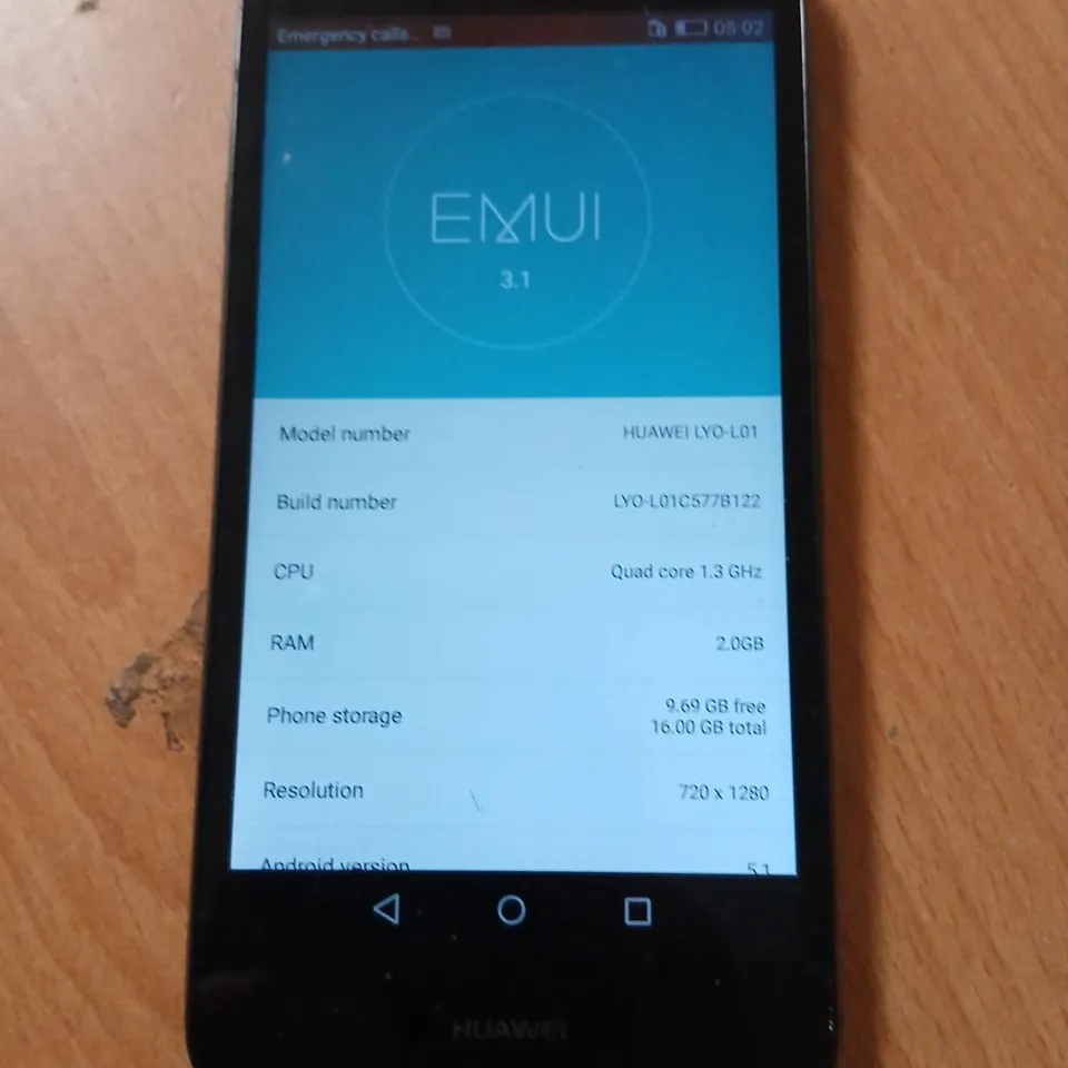 HUAWEI LYO-L01 SMARTPHONE – BLACK (EMUI 3.1)