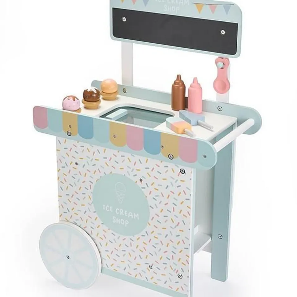 PUSH ALONG WOODEN ICE CREAM CART - COLLECTION ONLY 