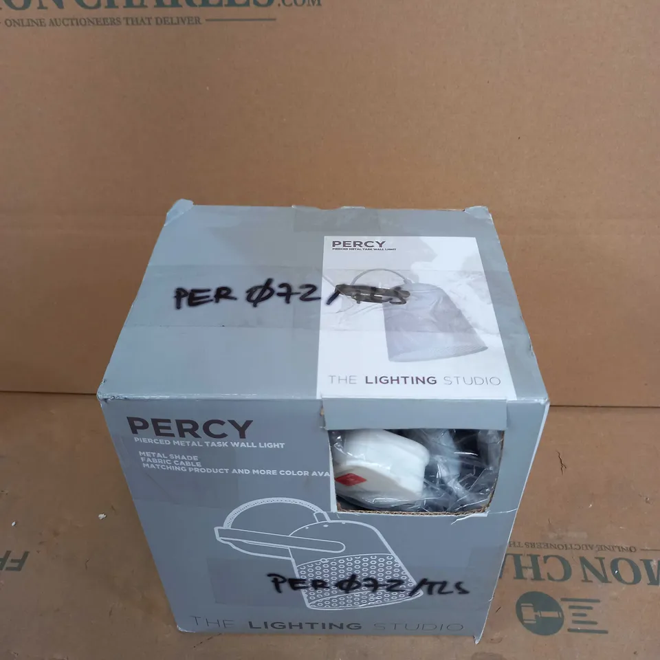 THE LIGHTING STUDIO PERCY PIERCED METAL TASK WALL LIGHT 